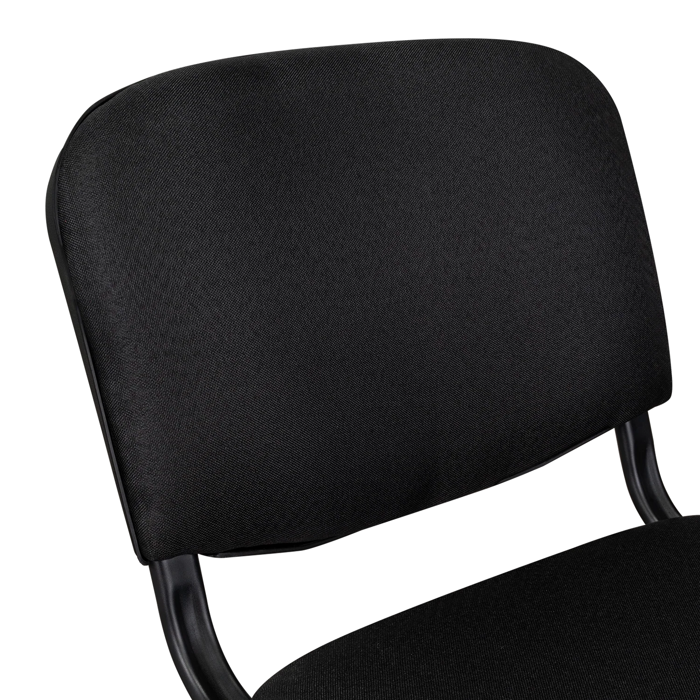Silla Interlocutora, Negro, Con espaldar y diseño sencillo