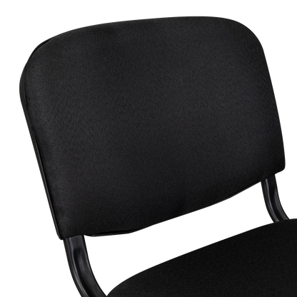 Silla Interlocutora, Negro, Con espaldar y diseño sencillo