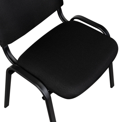 Silla Interlocutora, Negro, Con espaldar y diseño sencillo