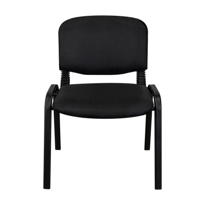 Silla Interlocutora, Negro, Con espaldar y diseño sencillo sin brazo