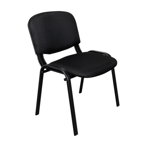 Silla Interlocutora, Negro, Con espaldar y diseño sencillo sin brazo