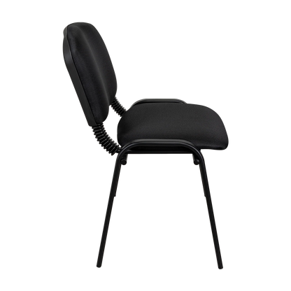 Silla Interlocutora, Negro, Con espaldar y diseño sencillo sin brazo