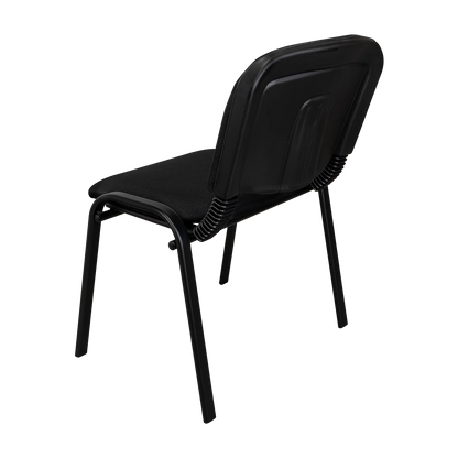 Silla Interlocutora, Negro, Con espaldar y diseño sencillo sin brazo