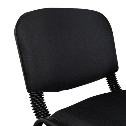 Silla Interlocutora, Negro, Con espaldar y diseño sencillo sin brazo