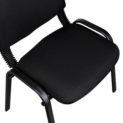 Silla Interlocutora, Negro, Con espaldar y diseño sencillo sin brazo