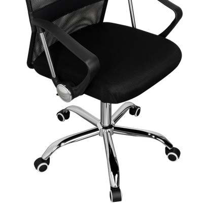 Silla Oficina X-50B, Wengue, con Cómodo Espaldar y Rodachines