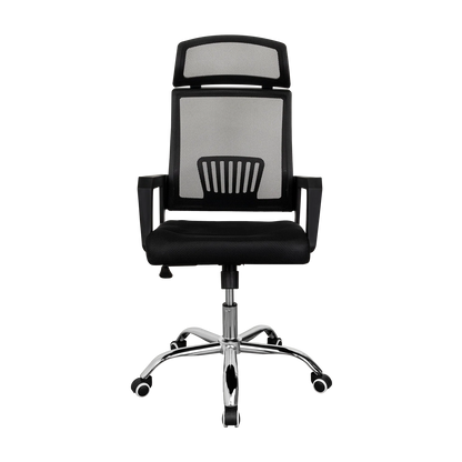 Silla Oficina X-57B, Wengue, con Cómodo Espaldar y Rodachines