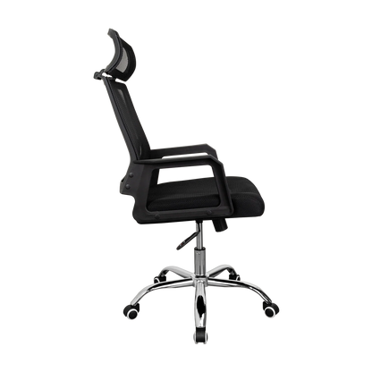 Silla Oficina X-57B, Wengue, con Cómodo Espaldar y Rodachines