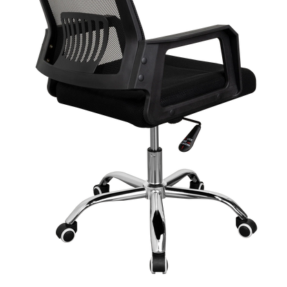 Silla Oficina X-57B, Wengue, con Cómodo Espaldar y Rodachines