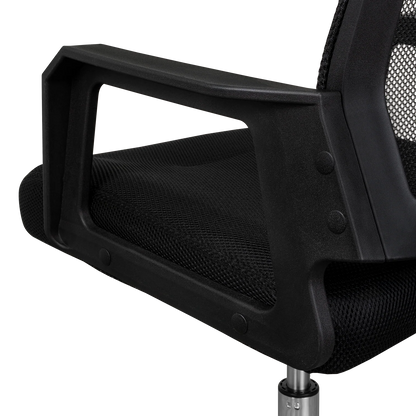Silla Oficina X-57B, Wengue, con Cómodo Espaldar y Rodachines