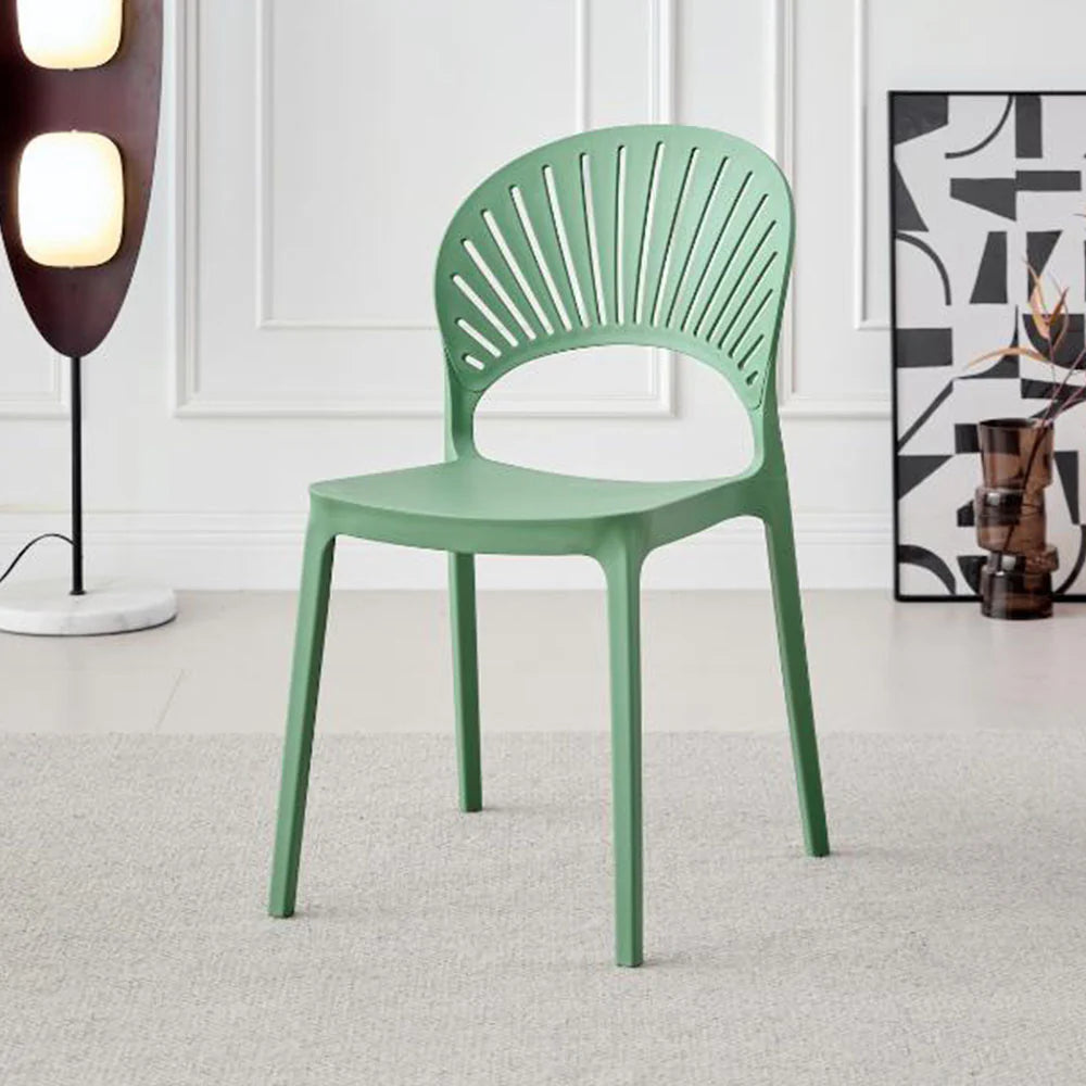 Silla Paraíso, Color Verde Oliva, con Espaldar y Diseño Moderno