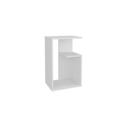 Mesa Auxiliar Evert, Blanco Duqueza con Diseño Moderno y Espacio para Ubicar Objetos
