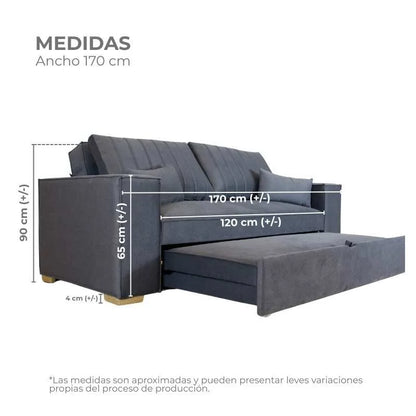Sofá Cama Oslo Gris