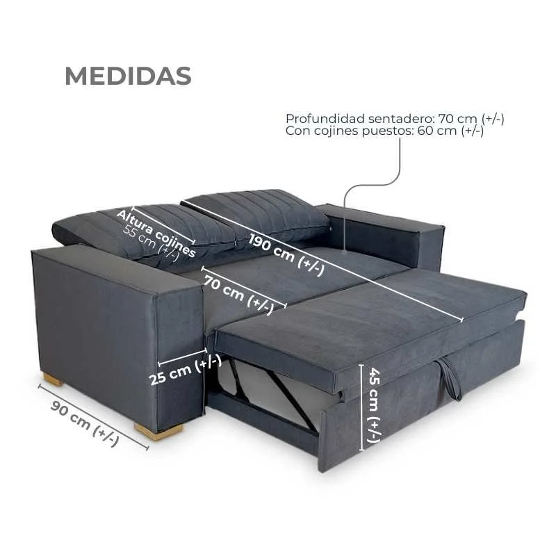 Sofá Cama Oslo Gris